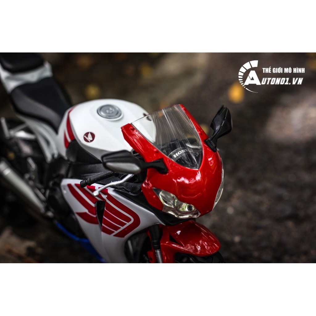 MÔ HÌNH XE HONDA CBR 1000RR WHITE RED 1:12 JOYCITY 6803