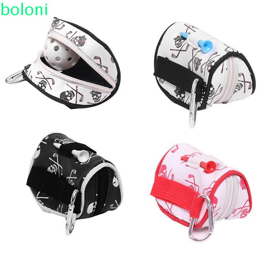 Túi da PU đeo hông đựng bóng golf hình đầu lâu nhỏ gọn bền bỉ
