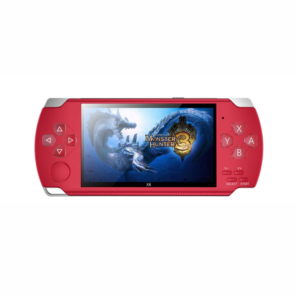 Máy Chơi Game Điện Tử X6/Tay Cầm Chơi Game Retro Máy Chơi Game Cầm Tay Màn Hình Lớn 4.0 Inch Cho Psp Màu Đen.