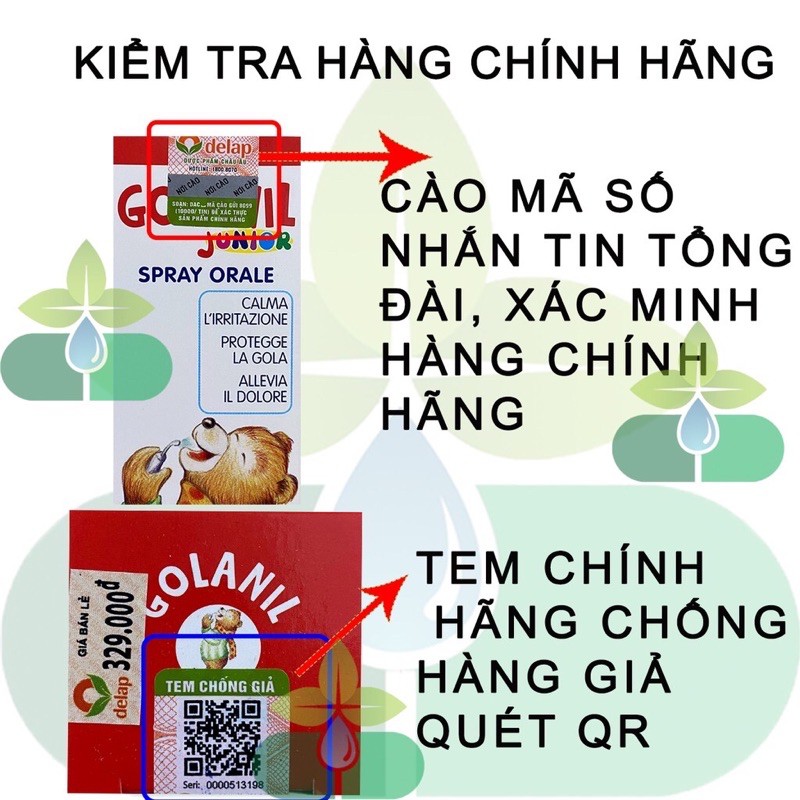 Xịt họng GOLANIL FITOBIMBI /có tem tích điểm tặng quà | Thế Giới Skin Care