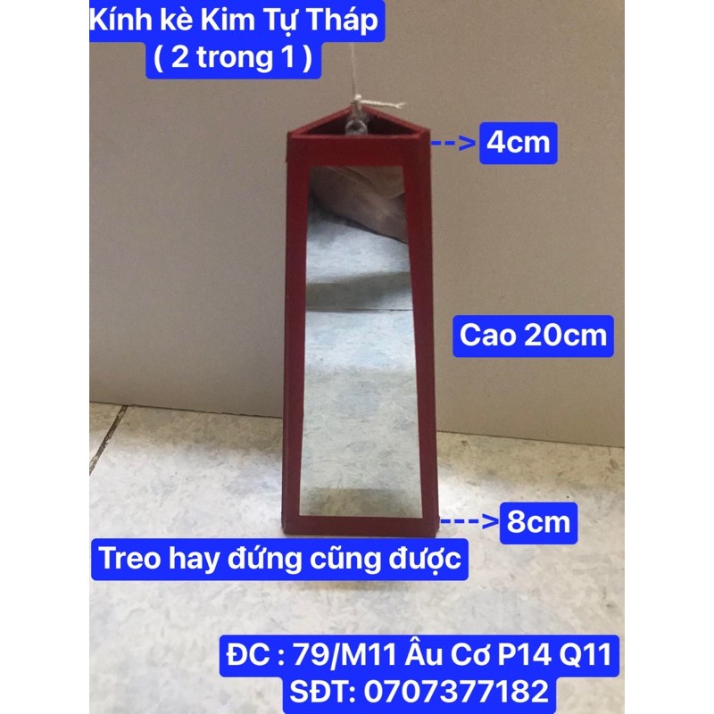 Kính kè Kim Tự Tháp( 2 trong 1) dành cho cá la hán,Treo đc đứng cũng đc