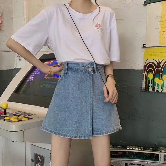 Quần soóc jeans giả váy ulzzang style