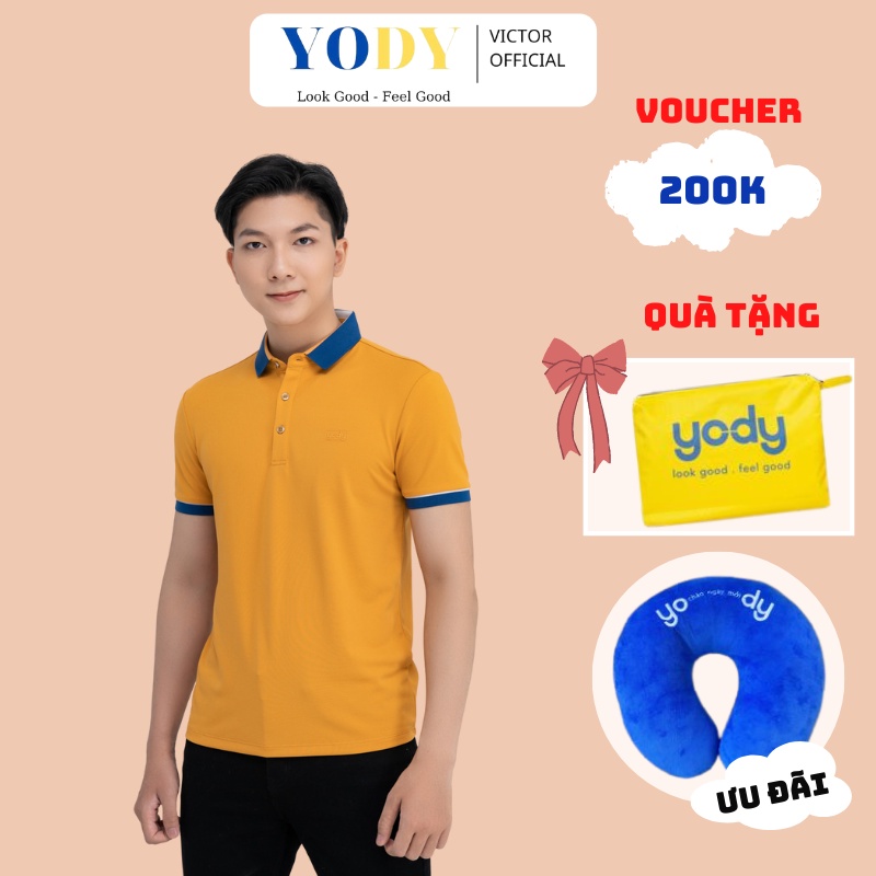 Áo Polo Nam YODY Cafe Bo Phối Cổ Chống Tia UV Thoáng Mát Cao Cấp APM4355