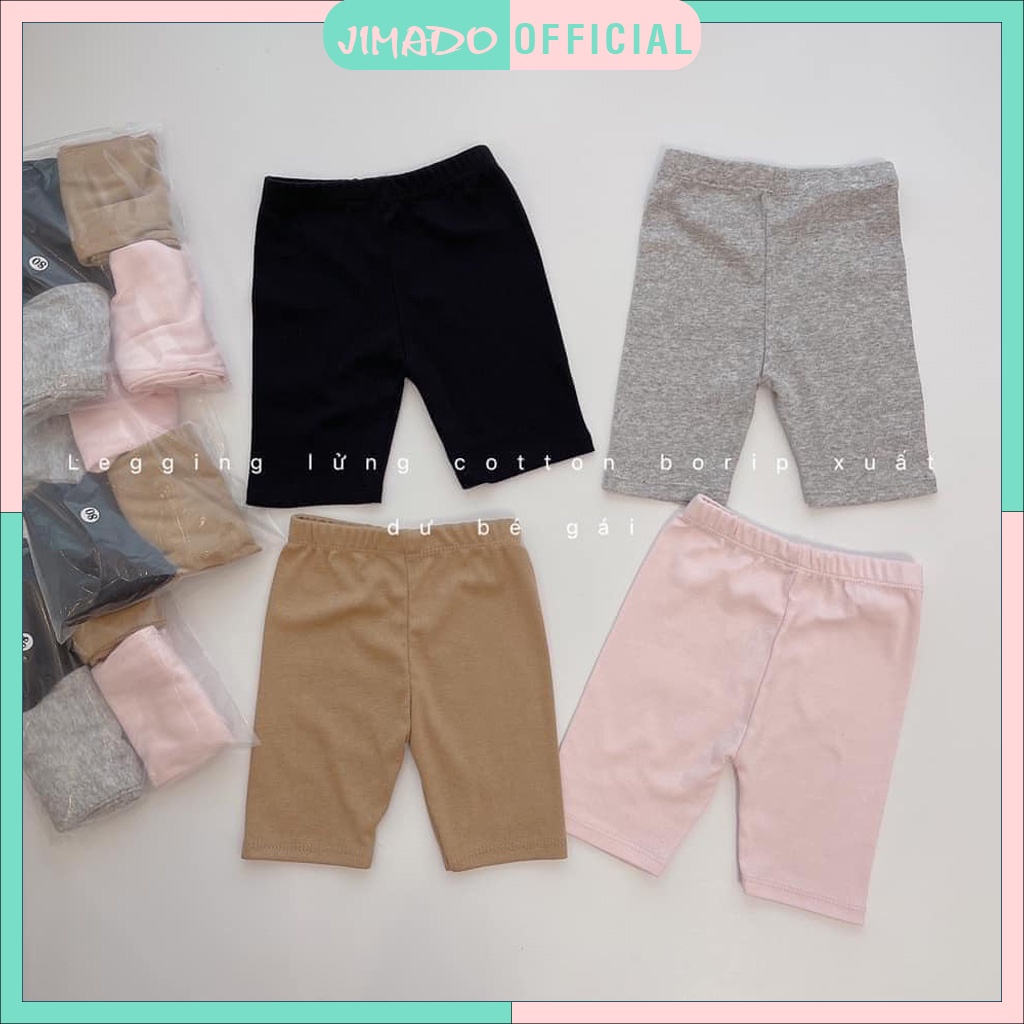Quần legging bé gái Combo 4 quần ngố đùi chất cotton tăm co dãn thoải mãi JIMADO E2.001.02