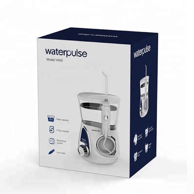 Máy tăm nước gia đình chính hãng waterpulse v600/ v600g  tặng kèm bàn chải đánh răng boss