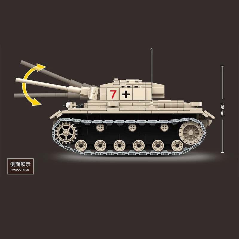 Đồ chơi Lắp ghép Mô hình Xe Tank Siêu tank Panzerkampfwagen III của phát xít Đức ...