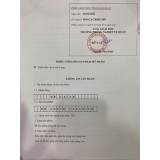 SỮA RỬA MẶT DR.LACIR