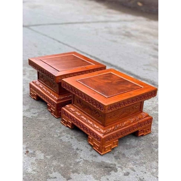Đôn chân loa kê tượng gỗ hương cao cấp, cao 20cm