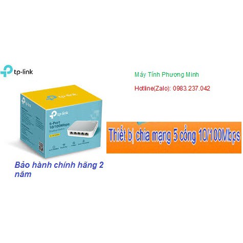 Bộ chia mạng 5 cổng TPLink 10/100Mbps SF1005D- Bảo hành đổi mới trong suốt 24 tháng bảo hành