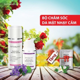 Combo sữa rửa mặt + kem dưỡng face cao cấp detox blanc