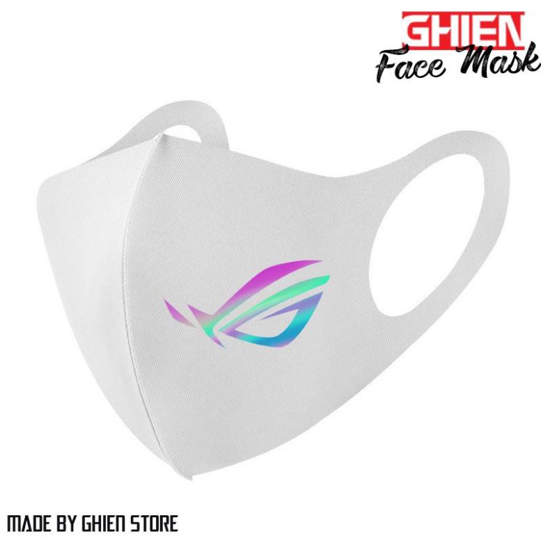 Khẩu trang 3D unisex unisex Asus ROG phản quang 7 màu vải poly 2 da cao cấp