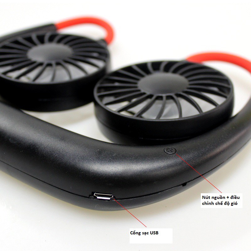 Quạt lười thể thao mini treo cổ kiểu dáng Hàn Quốc - SBD02 | BigBuy360 - bigbuy360.vn