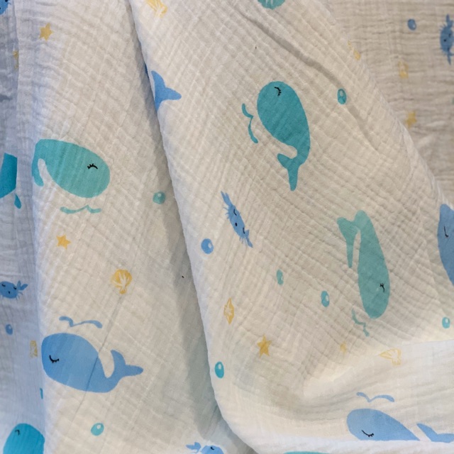 Vải xô nhăn crinkle muslin (1 mét)