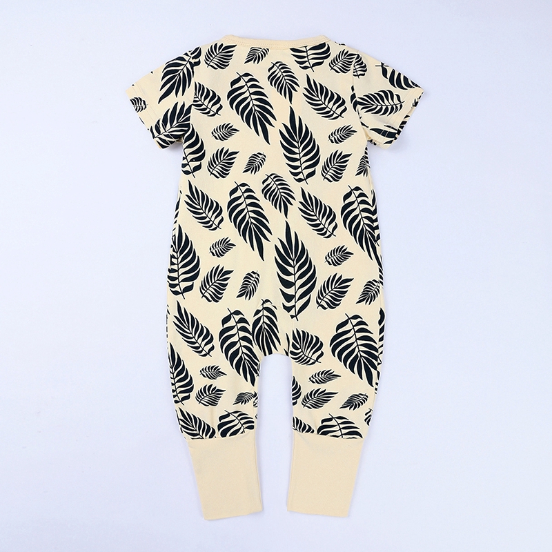 Bộ Áo Liền Quần MANVIN BABY Ngắn Tay In Hoạt Hình Dành Cho Bé Sơ Sinh 0-3 Tuổi