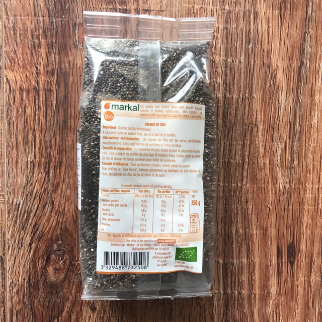 Hạt Chia hữu cơ Pháp Markal - Hạt chia organic