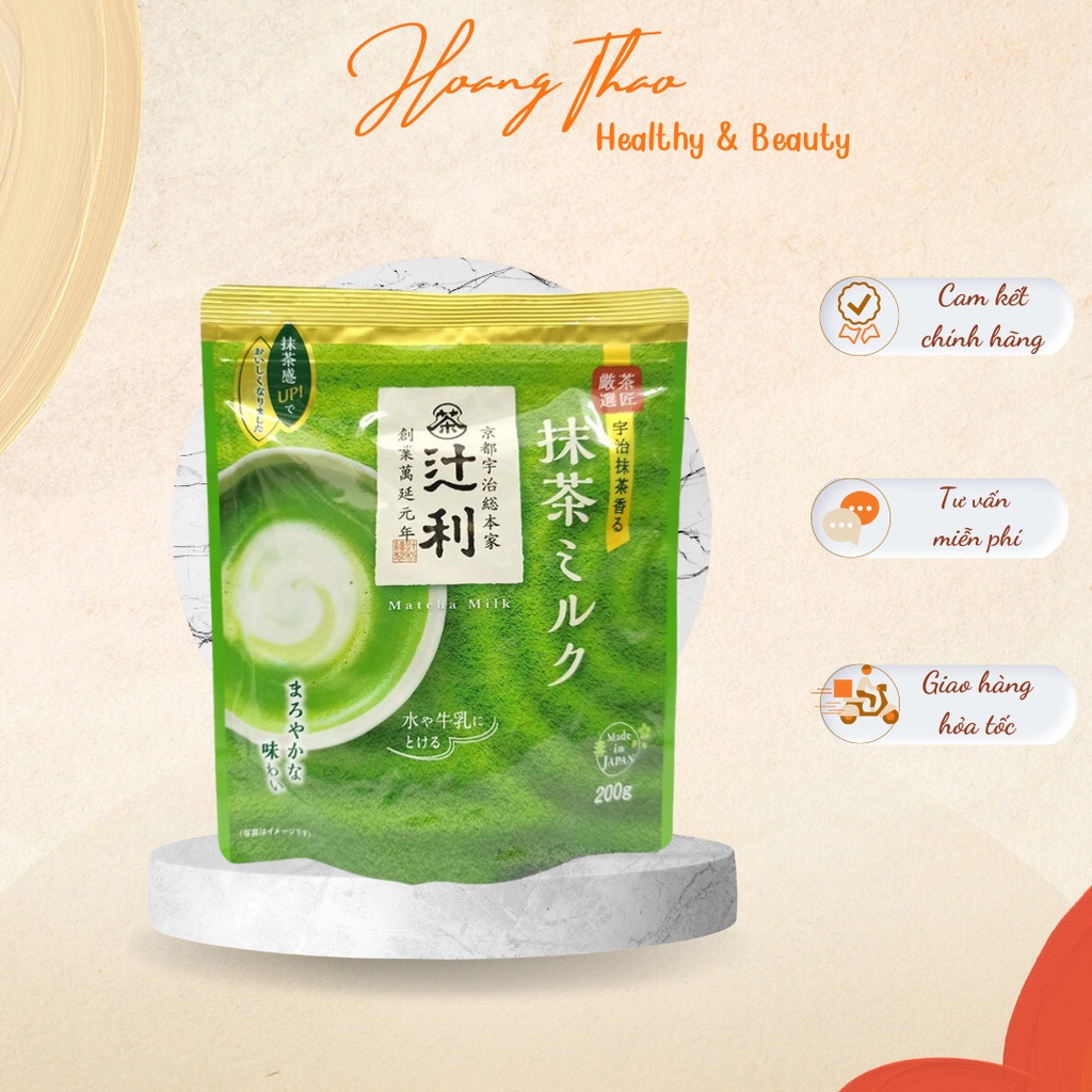 BỘT TRÀ SỮA TRÀ XANH KATAOKA UJI MATCHA MILK 200G NHẬT BẢN