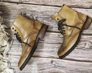 Bốt oxford boots da thật hãng Vero cuoio size 38