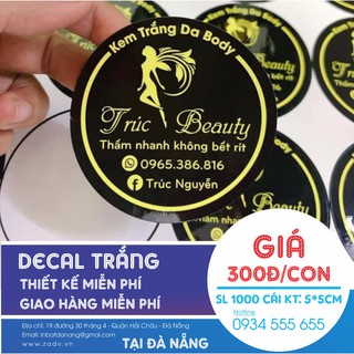 In nhãn mỹ phẩm dán tại Đà Nẵng FREESHIP [combo tờ A3]