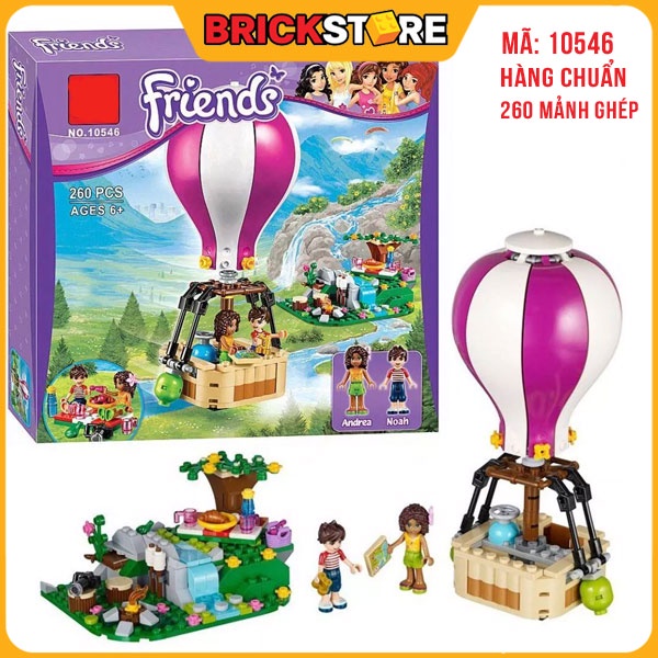 Đồ chơi xếp hình lắp ráp kiểu Lego Bela Friends Dạo Chơi Khinh Khí Cầu Bờ Hồ Thành Phố Trái Tim Mã số 10546