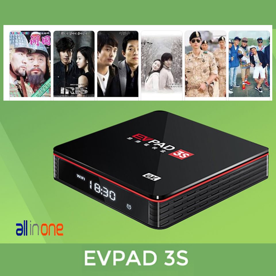 TV BOX EVPAD 3S 6K Xem Kênh Truyền Hình Nước Ngoài