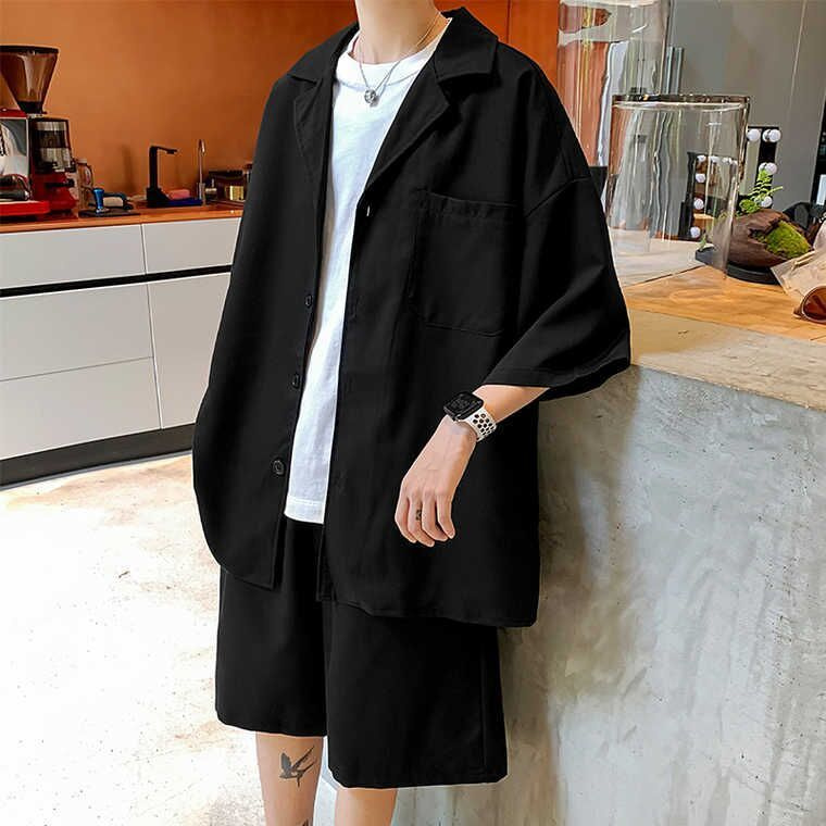 Áo Khoác Blazer Ngắn Tay Phong Cách Hàn Quốc Dành Cho Nam