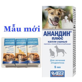[VỀ MÀU XANH] NHỎ RẬN TAI, VIÊM TAI CHO CHÓ MÈO NHẬP NGA