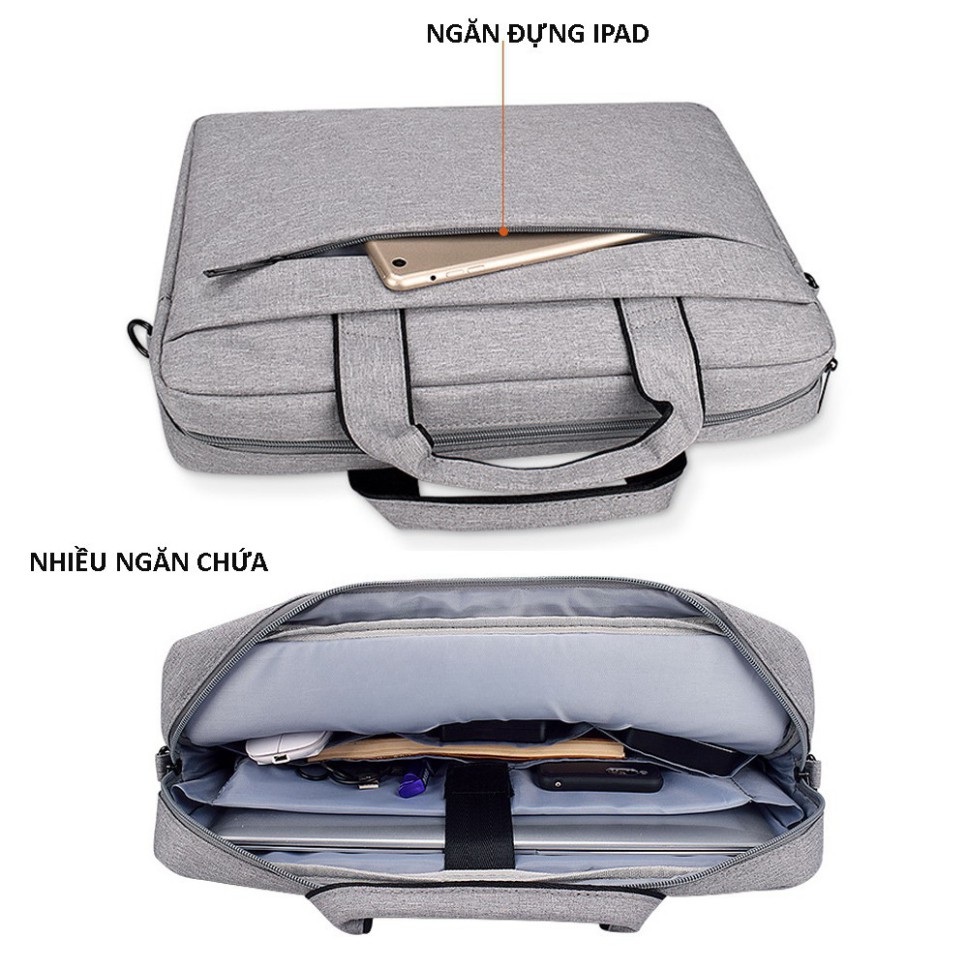 NDA Cặp đựng laptop Laptop, túi chống sốc Macbook nhiều ngăn, chống nước, có tay xách và quai mang 15.6, 14.1,13.3 inch  | BigBuy360 - bigbuy360.vn