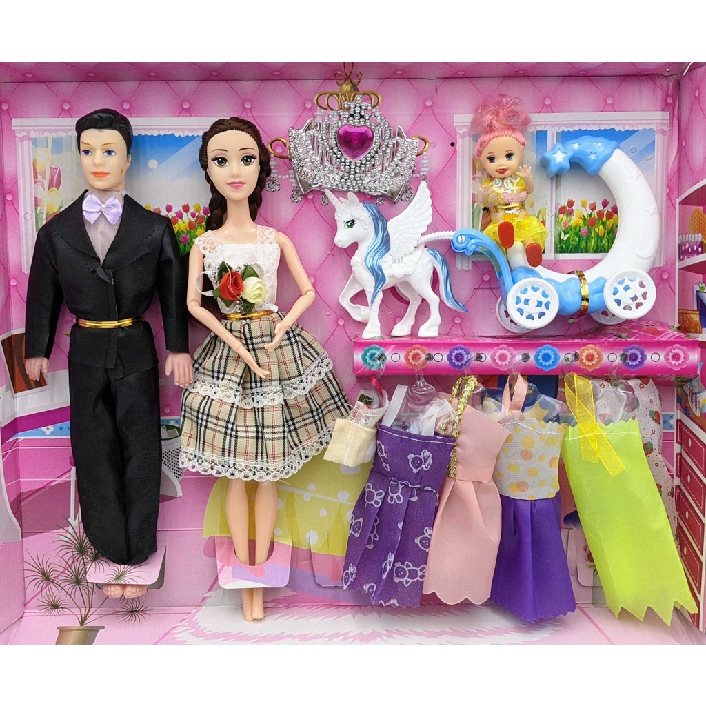Búp bê Barbie ⚡ 𝐅𝐑𝐄𝐄 𝐒𝐇𝐈𝐏 ⚡ thời trang Aibier và bộ phụ kiện, váy đầm