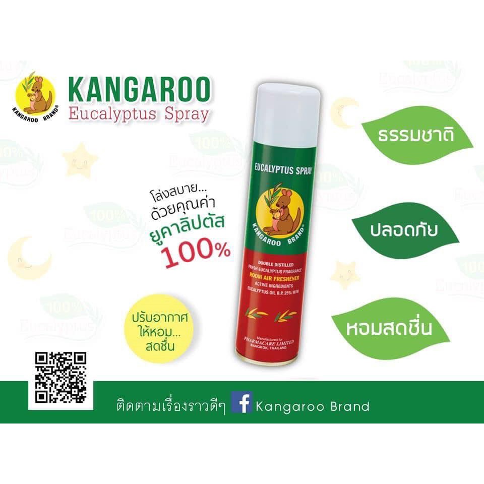 Xịt tınh dầu Kangaroo Eucalyptus Oil Spray Thái Lan