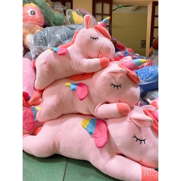 Gấu bông unicorn ⚡RẺ VÔ ĐỊCH⚡ gối ôm Ngựa kỳ lân ,ngựa pony một sừng vải nhung co dãn 4 chiều siêu mềm mịn