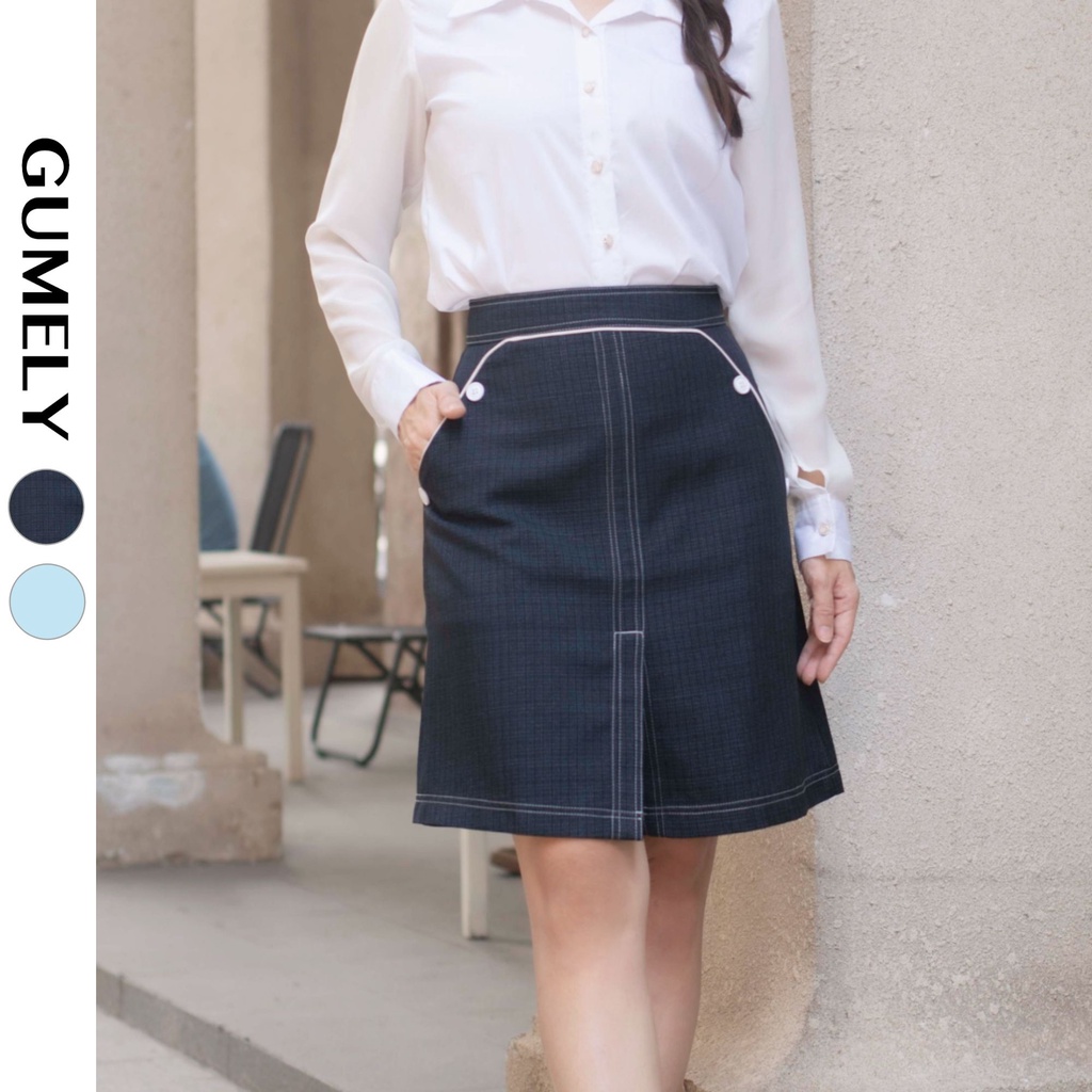 Chân váy nữ thiết kế đẹp thời trang viền trắng ViAnh Gumely Store V0131 V0132