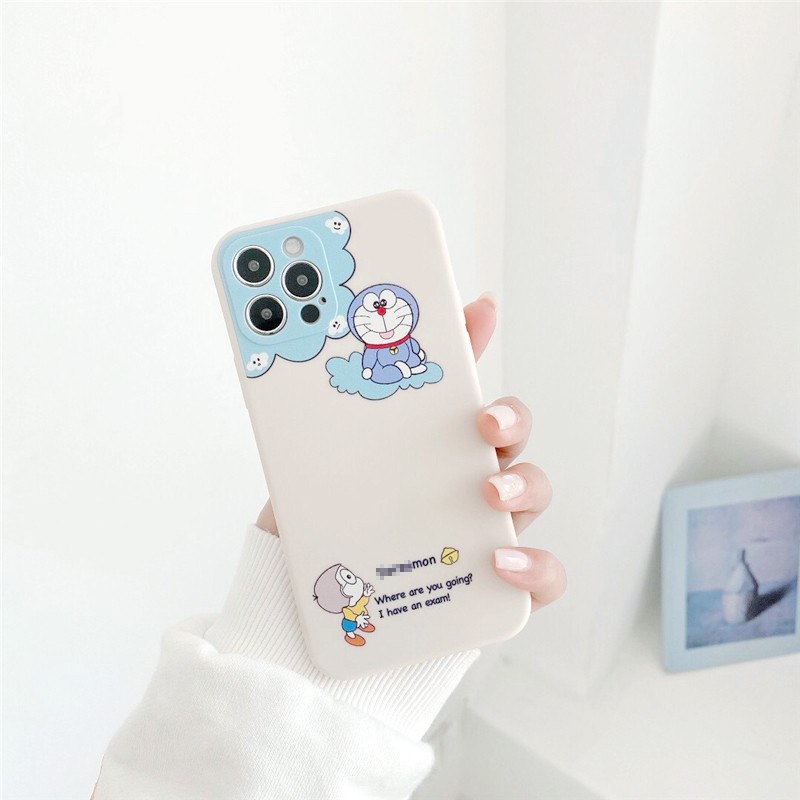 Ốp lưng iphone Doraemon ốp cạnh vuông /6/6plus/6s/6splus/7/7plus/8/8plus/x/xr/xs/11/12/pro/max/plus/promax/mini