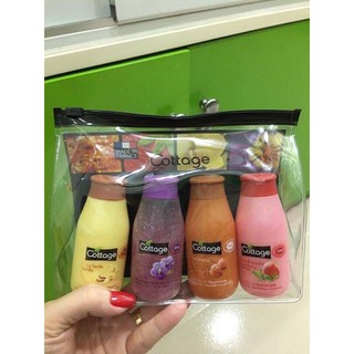 Bộ 4 chai sữa tắm Cottage mini 50ml