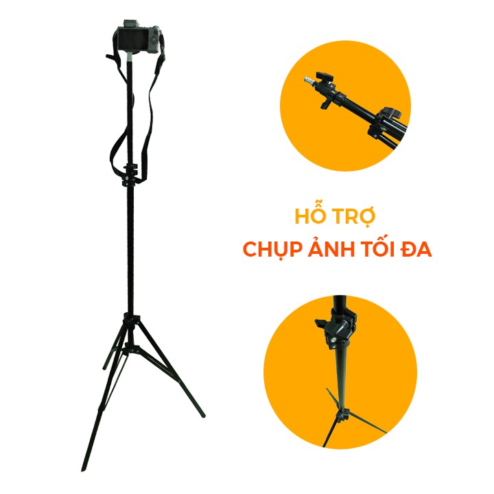 ⚡GIAO HỎA TỐC⚡Chân giá đỡ Tripod Studio 2 Mét - chân đèn studio, tripod đa năng, dùng chụp ảnh, quay phim, livestream