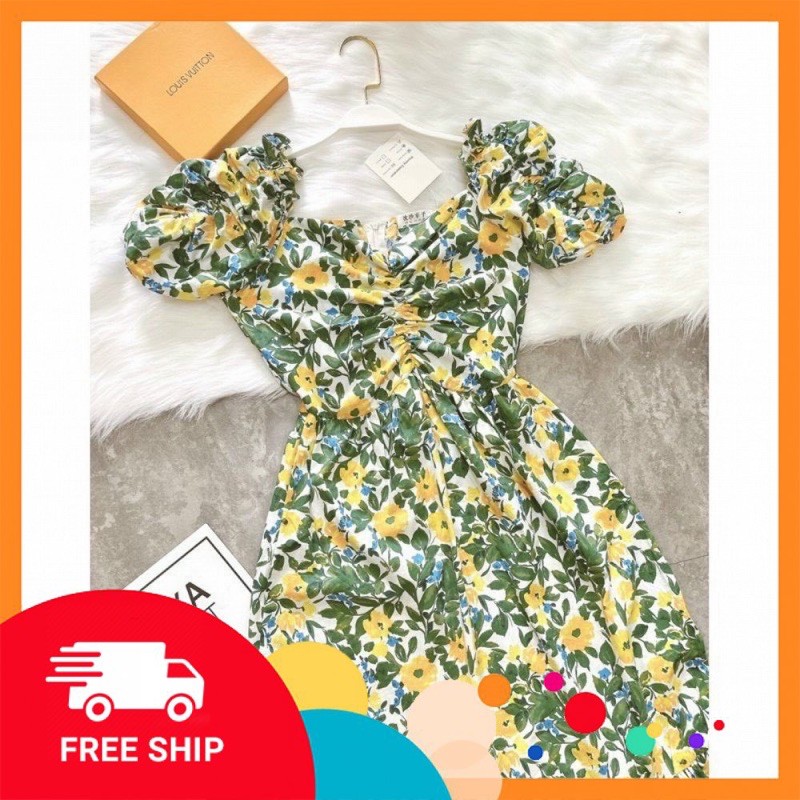 [ 𝐅𝐑𝐄𝐄 𝐒𝐇𝐈𝐏 ] VÁY HOA NHÍ ,E  Về Hàng ạ , ChuẩnL1 Nha Các Nàng  Chất Liệu thô đũi mềm , mặc mát   Lên fom siêu đẹp