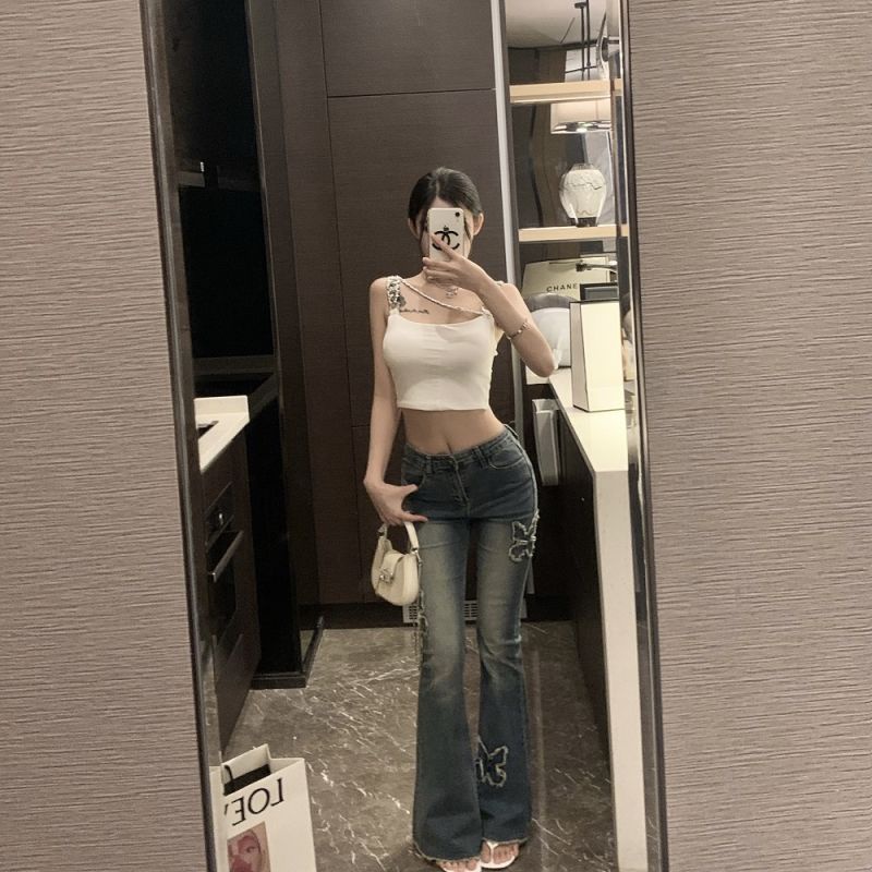 Bán Chạy!F &amp; X Áo Hai Dây Ngắn Màu Trơn Phong Cách Mới Quyến Rũ Thời Trang Mùa Hè Cho Nữ Niche