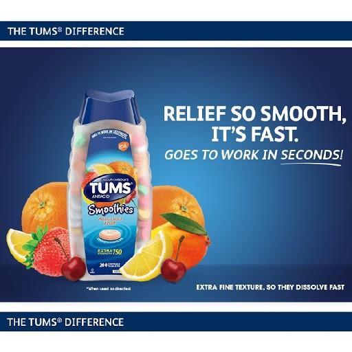 [Date 2025] Kẹo nhai tiêu hóa TUMS chai 100 viên | Thế Giới Skin Care