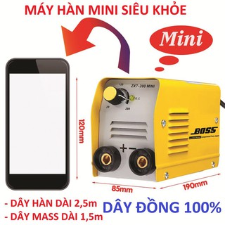 Máy hàn Mini boss zx7-200 mini siêu mini kích thước máy 190x85x120mm