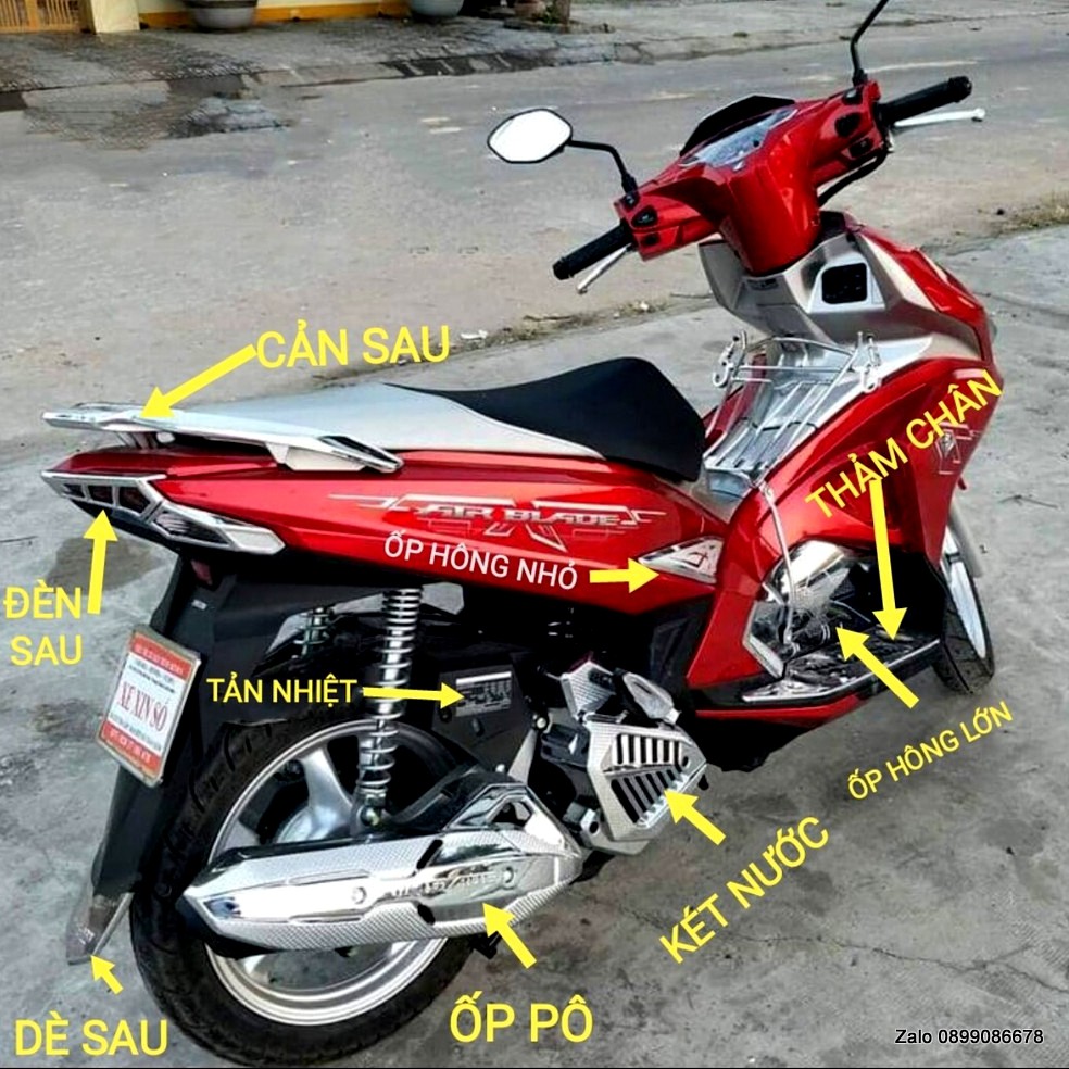 Phụ kiện Ốp Crom Honda Air Blade AB 2016, 2017, 2018, 2019 - Phụ kiện Ốp trang trí bảo vệ Honda AirBlade Air Blade AB