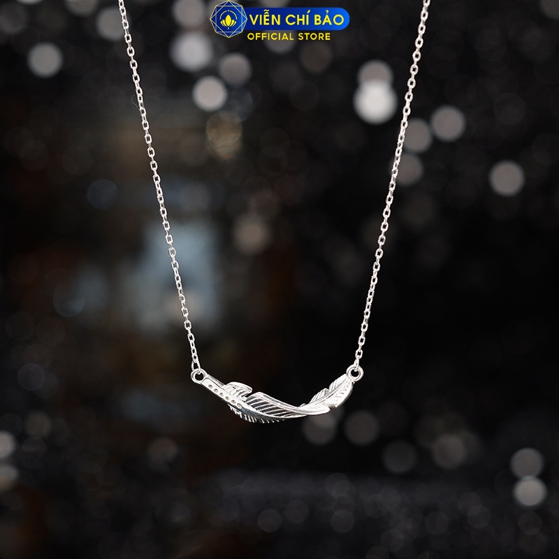 Dây chuyền lông vũ chất liệu bạc Thái 925 thời trang phụ kiện trang sức Viễn Chí Bảo D000140