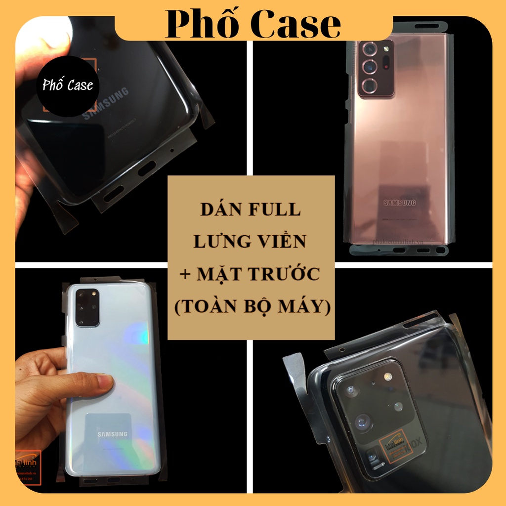 Dán PPF Full Lưng Viền + Màn Hình Samsung Note 10Plus Note 20Ultra Note 20 S21Ultra S20Ultra S10Plus S10 5G S21 S20 S22