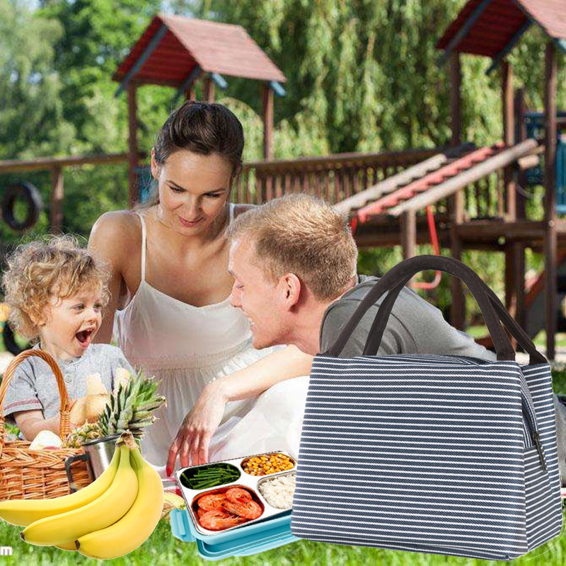 Túi đựng hộp cơm trưa WALFOS bằng vải canvas chất lượng cao