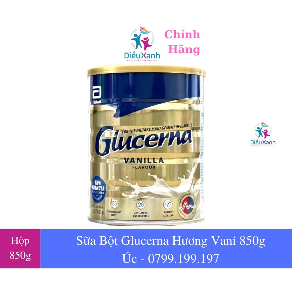 Sữa Bột Glucerna Hương Vani 850g - Nhập Khẩu Úc