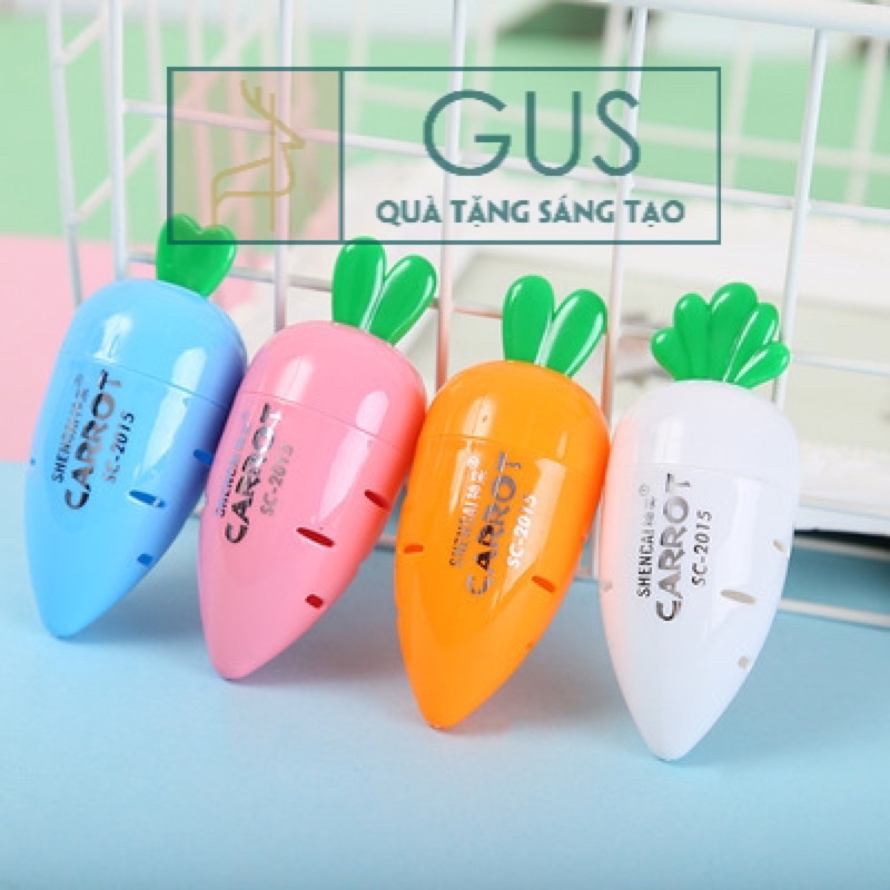 Gọt bút chì Gusshop hình củ cà rốt nhiều màu dễ thương