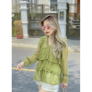 Set áo bèo tầng + quần short