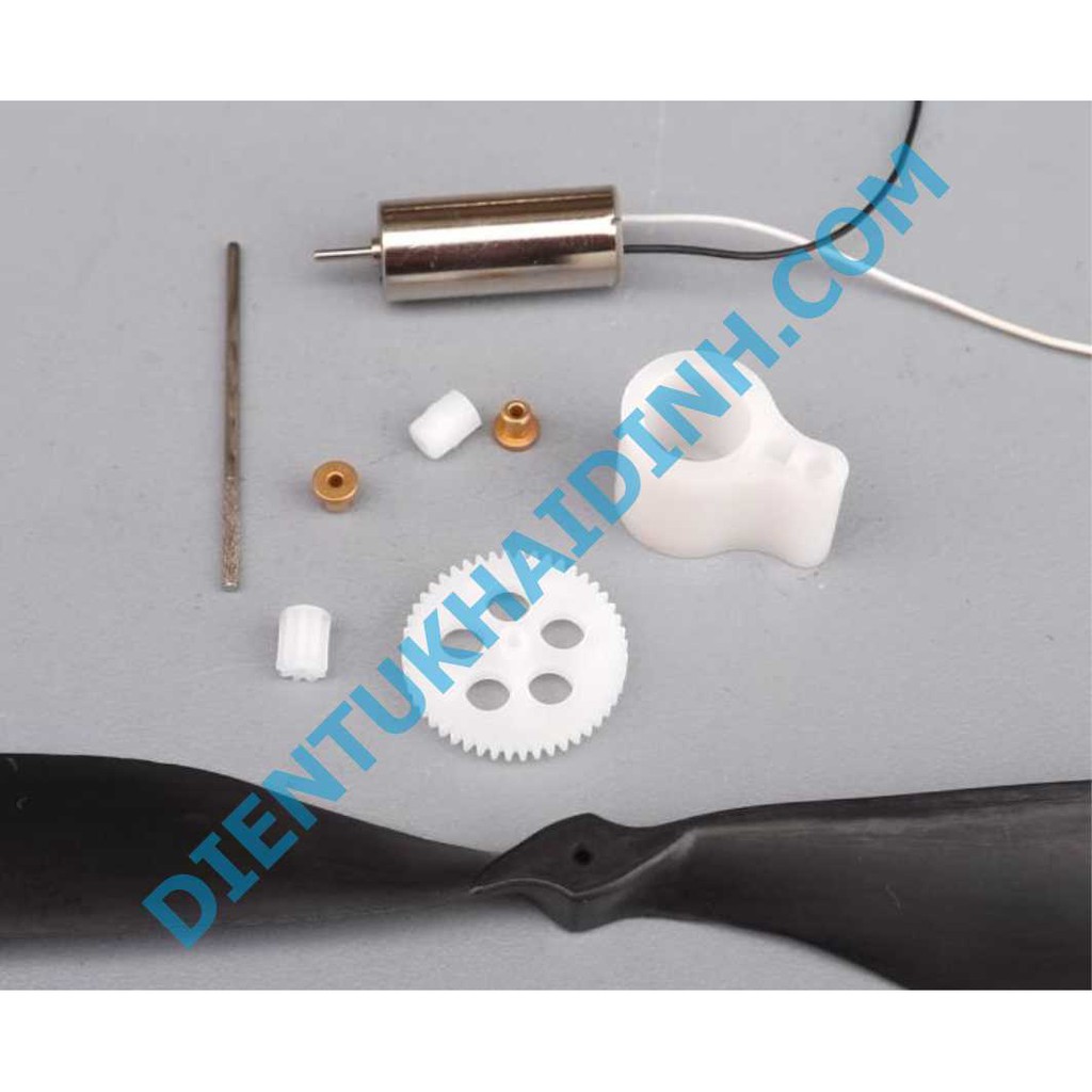 Bộ cụm động cơ coreless 716 / 720 / 8520 cánh quạt 138mm làm máy bay DKTX kde3495