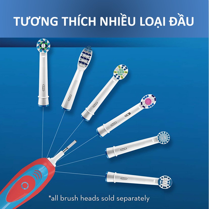 Bàn Chải Pin Cho Bé Oral-B Sparkle Fun &amp; Stages Power - Bàn Chải Điện Oral B Trẻ Em Từ 3+, Dùng Pin AA