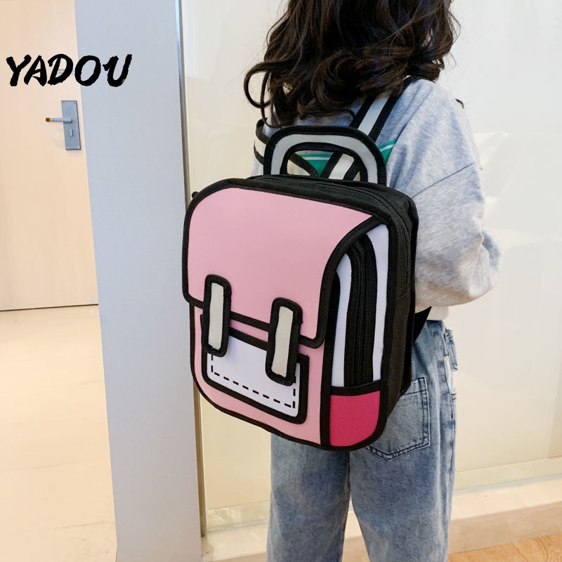 Ba lô hoạt hình 3D hologram thời trang trẻ em và nữ sinh tiểu học
