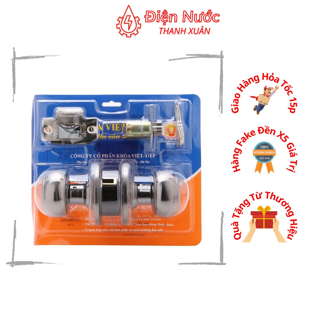 Khóa Đấm Việt Tiệp- Tay Nắm Tròn , Kiểu Dáng Sang Trọng, Bền Đẹp, An Toàn Cho Ngôi Nhà Của Bạn 9052