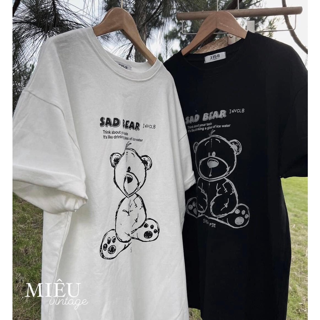 Áo Phông Nam Nữ Unisex Hình Gấu SAD